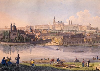 Prague Castle and a Part of the Little Quarter by Vincenc Morstadt